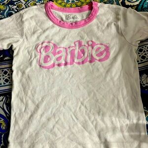 Brand: Barbie   Size: Xs  Color: white with pink on the outline